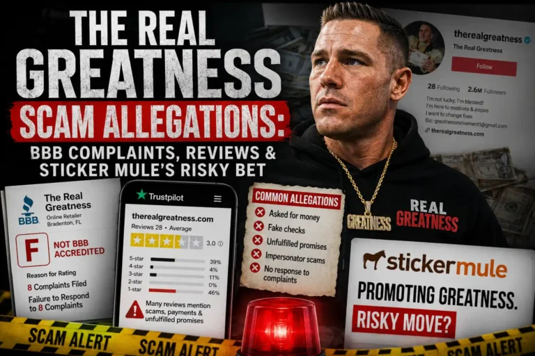 The Real Greatness Scam Allegations: BBB Complaints, Reviews, and Sticker Mule’s Risky Bet